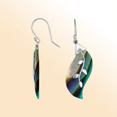 AE-1096-AB Sterling Silver Fancy Earring With Abalone Shell Jewelry Bali Designs Inc